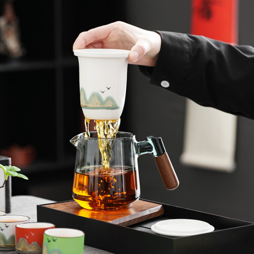高級旅行茶具千里江山文創禮盒套裝茶壺茶杯功夫茶具節日禮品禮物