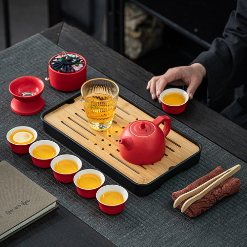 德化陶瓷茶具粗陶商務旅行茶具套裝戶外功夫茶器年會伴手禮