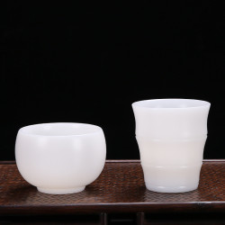 冰種白瓷套裝主人杯茶杯品茗杯陶瓷茶杯茶碗