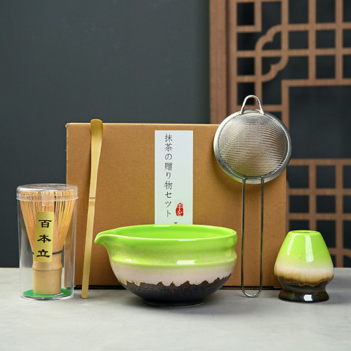 茶筅日式百本立抹茶刷打抹茶工具茶筅立宋代點茶具禮盒套裝抹茶碗
