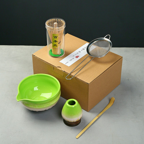 茶筅日式百本立抹茶刷打抹茶工具茶筅立宋代點茶具禮盒套裝抹茶碗