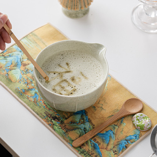 百本立帶嘴陶瓷點茶工具套裝日式抹茶套裝高顔值抹茶碗9件套