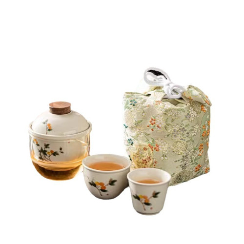草木灰國風旅行茶具套裝戶外泡茶可攜式收納快客杯高顔值創意茶具