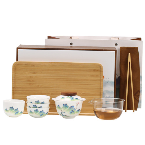 器汝堂沐涵國潮茶具套裝陶瓷禮品商務伴手禮開業活動中秋國慶