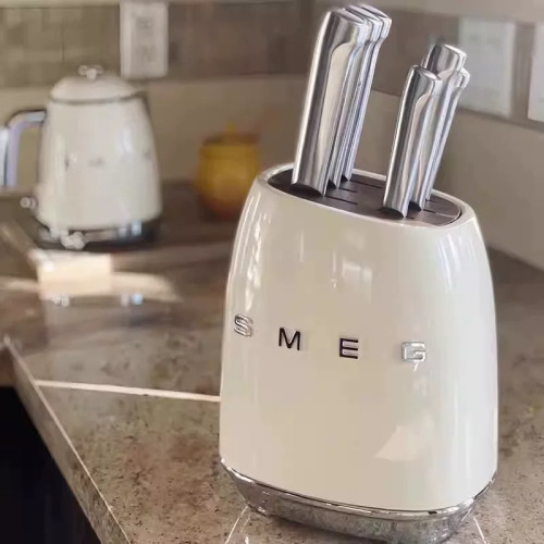 意大利SMEG斯麥格全套刀具套裝七件套廚房家用歐式不鏽鋼刀架