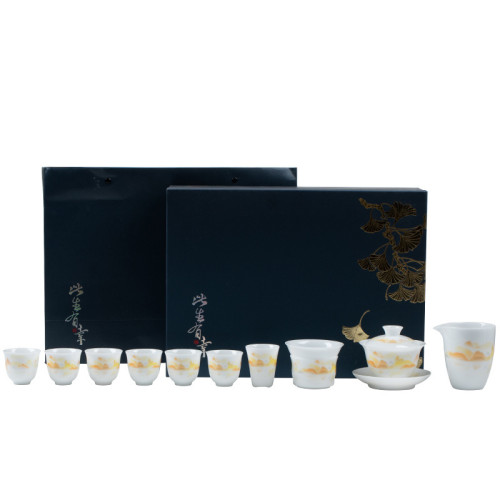 冰種功夫茶具套裝家用高檔陶瓷蓋碗茶杯一整套泡茶茶具全套禮盒裝