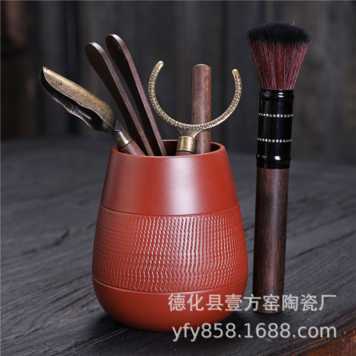 林永南大師原礦紫砂茶具套裝純手工跳刀茶壺高檔家用硃泥茶杯禮盒