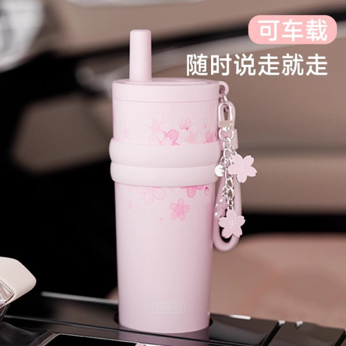 yanis3大容量保溫杯女士高顔值冰霸杯2025新款生日禮物吸管水杯子