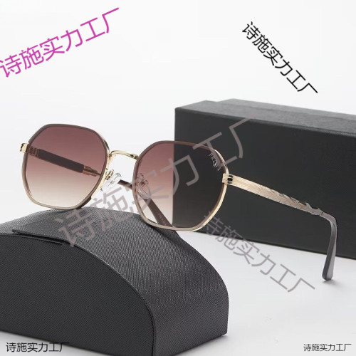 太陽眼鏡新款時尚潮流多邊形小框男女款墨鏡戶外旅行駕駛眼鏡