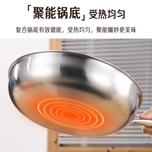 無塗層煎鍋 不鏽鋼平底鍋煎鍋煎蛋鍋煎牛排鍋 煎鍋Frying