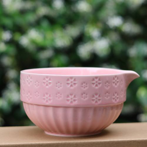 櫻花粉色釉抹茶碗陶瓷茶具配件茶筅立套組宋代點茶藝工具沙拉碗