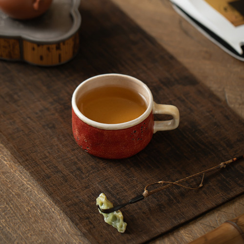 老巖泥復古文藝喝水杯網紅咖啡館陶瓷杯下午茶杯定