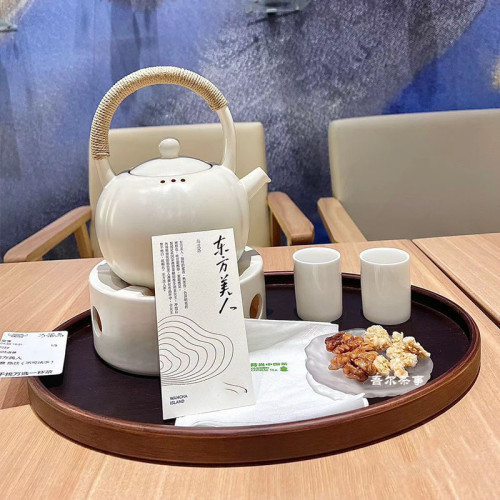 茶館茶室陶瓷圍爐煮茶壺家用電陶爐明火燒水壺提梁壺泡茶蘇打釉