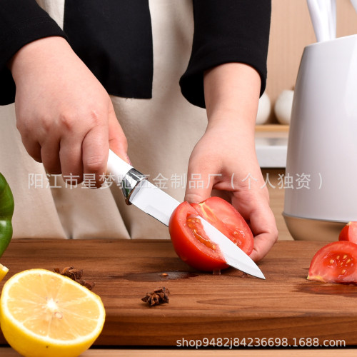 刀具套裝單鋼圈柄煲形座七件套菜刀廚師刀麵包刀水果刀具套裝