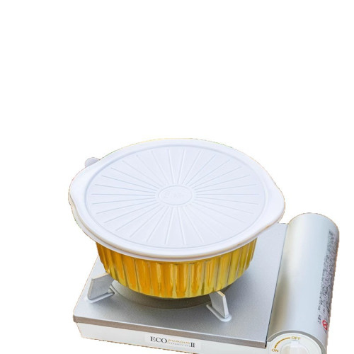 金色鋁箔餐盒圓形食品級可密封加厚錫紙盒一次性火鍋冒菜錫紙碗盒
