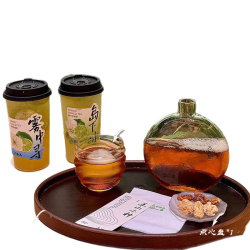 新中式冷萃茶器皿茶館茶室宋茶壺耐高溫高硼矽冷萃茶配件套組
