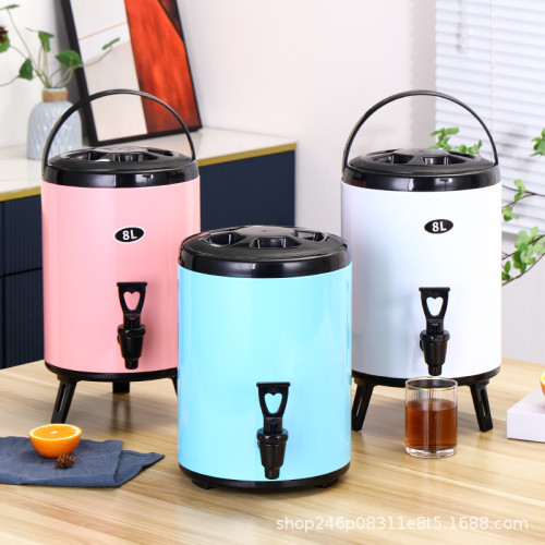 雙層不鏽鋼奶茶桶商用奶茶店加厚全髮泡保溫桶雙層豆漿多用飲水桶