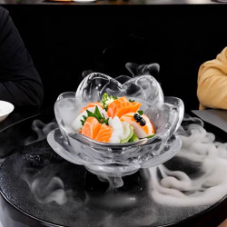 米頌 蓮花刺身冰碗矽膠模具DIY日料立體食品級冰模冰塊刺身碗磨具