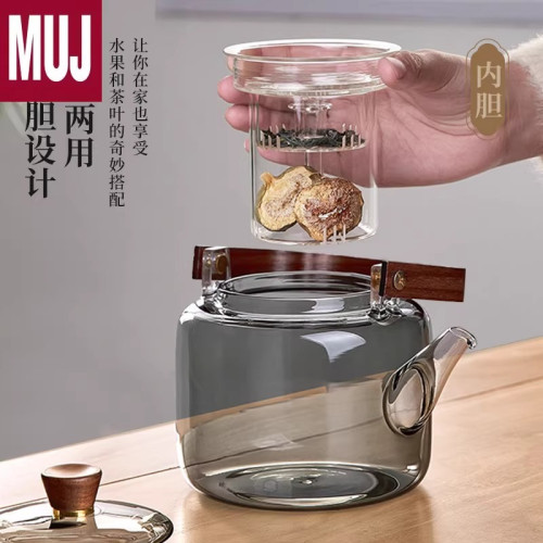 新款家用煮茶壺電陶爐專用耐熱玻璃養生加厚燒水泡茶提梁壺大容量