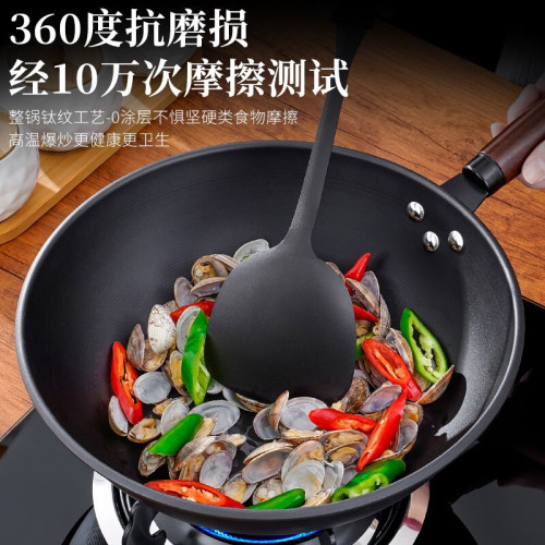 章丘鐵鍋傳統鐵鍋老式炒鍋家用不沾鍋無塗層炒鍋家用禮品炒菜鍋