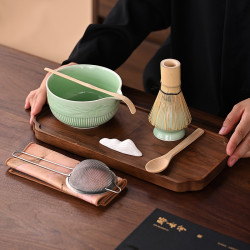 抹茶茶具套裝7件套4件套抹茶碗帶嘴日式茶筅白本立茶筅立