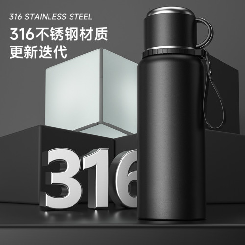 316不鏽鋼保溫杯男款大容量保溫壺茶水分離茶杯高檔商務車用水杯