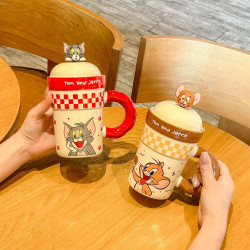 貓和老鼠正版授權杯子陶瓷高顔值陶瓷馬克杯女生生日禮物伴手禮品
