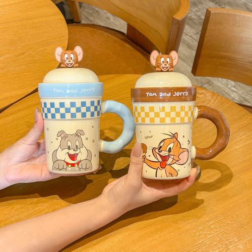 貓和老鼠正版授權杯子陶瓷高顔值陶瓷馬克杯女生生日禮物伴手禮品