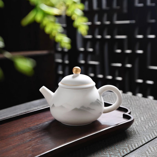 高檔輕奢德化羊脂玉陶瓷功夫茶具套裝一整套蓋碗茶壺年會伴手禮品