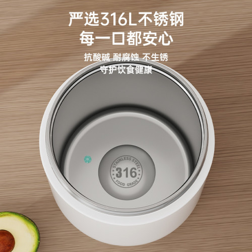 316不鏽鋼可攜式保溫桶上班族帶飯提鍋雙層真空保溫飯盒湯桶便當盒