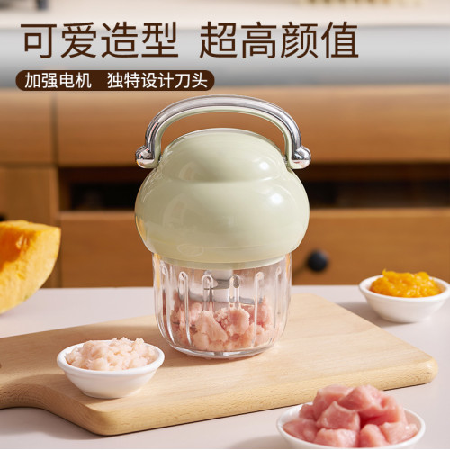 泡芙電動食物料理機充電式迷你家用廚房擣蒜器寶寶輔食機大功率
