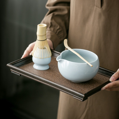 抹茶套裝點茶工具陶瓷抹茶碗茶筅打茶盞抹茶粉百本立茶具配件