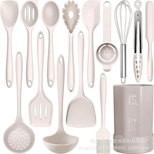 全包矽膠廚具勺鏟食物夾耐高溫爆品