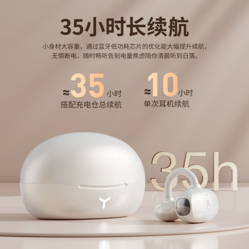 新款HM22藍牙耳機夾耳無線一拖二久戴不痛降噪氣傳導長續航