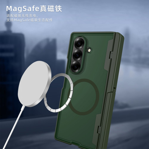環敏摺疊螢幕手機殼適用三星ZFold7彈簧鉸鏈帶支架磁吸防摔