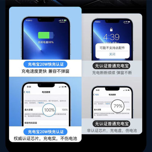 3C認証可上飛機10000安培自帶線充電寶快充行動電源適用小米蘋果