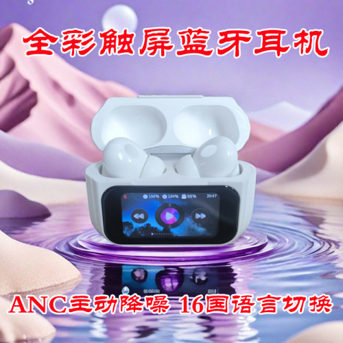 2025新款智觸控彩色螢幕無線藍牙雙模式主動降噪高音質耳機五代