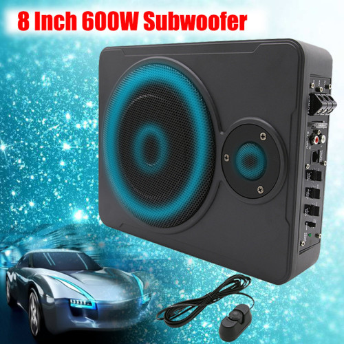 汽車音響車用超薄座位低音砲8寸10寸帶高音低音砲12v配線