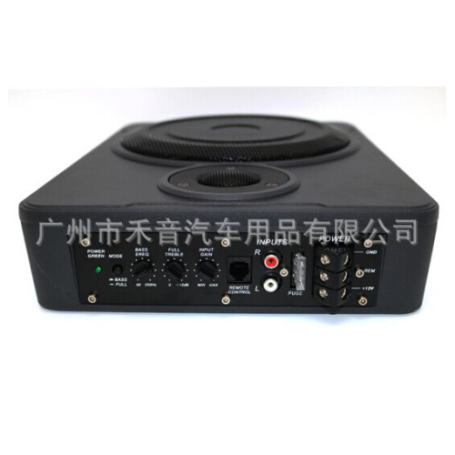 汽車音響車用超薄座位低音砲8寸10寸帶高音低音砲12v配線