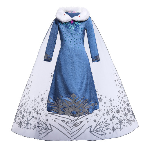 2021萬聖節兒童冰雪奇緣公主裙童裝女童艾莎公主童裙Frozen連衣裙