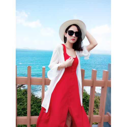 親子裝夏裝2023新款度假沙灘裙母女裝波西米亞長裙露背連衣裙