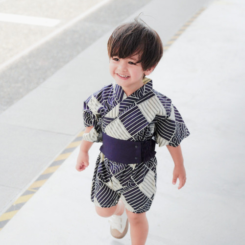 25春夏季新款連身衣嬰幼兒爬服 日系和服-附腰封 90025