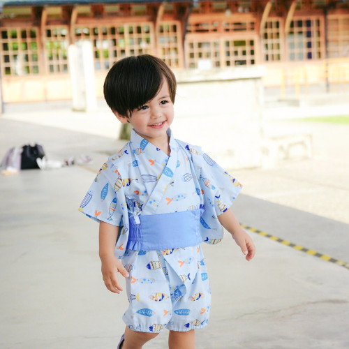 25春夏季新款連身衣嬰幼兒爬服 日系和服-附腰封 90025