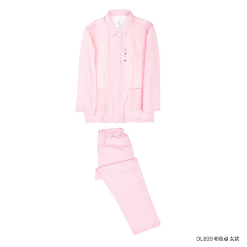 雙層紗睡衣 無印無側縫日式良品家居服情侶套裝 2
