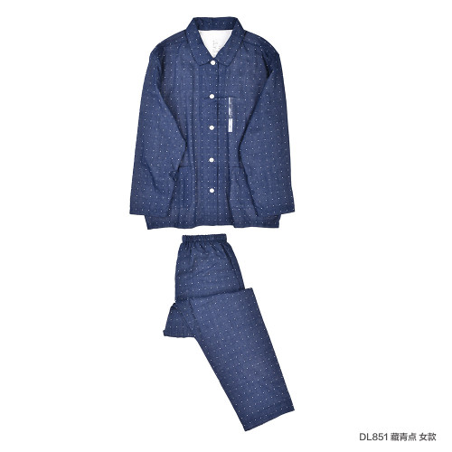 雙層紗睡衣 無印無側縫日式良品家居服情侶套裝 2