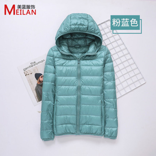 羽絨服女士2023新款短款輕薄加厚保暖修身韓版白鴨絨時尚外套