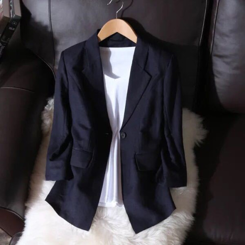 2024夏季新款大碼女裝胖mm棉麻小西服套裝 200斤胖妹妹短褲兩件套