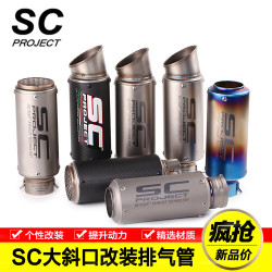 適用於雅馬哈川崎本田改裝SC炸街通用排氣管38-51MM