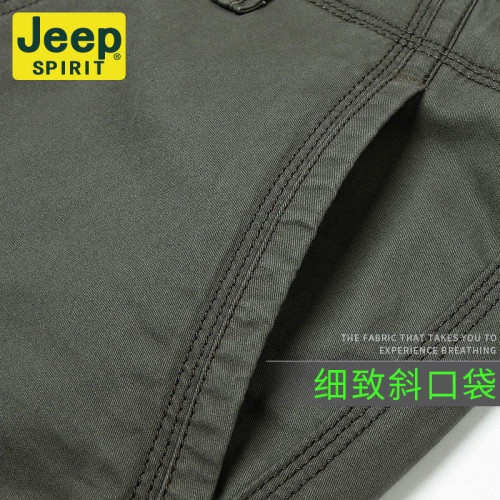 JEEP SPIRIT工裝褲男寬松直筒春夏薄款大碼戶外多口袋休閒褲J2022