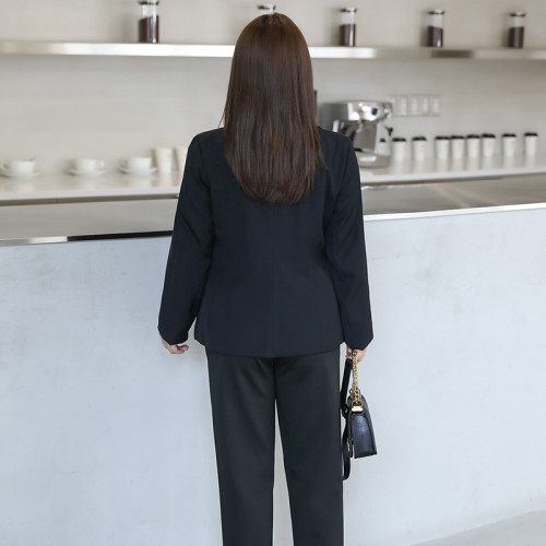 大碼女裝西裝外套200斤胖mm職業裝套裝大碼西服西裝褲220斤2005